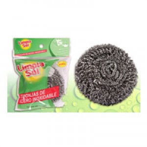 ESPONJA DE ACERO INOXIDABLE MARCA LIMPIA SOL